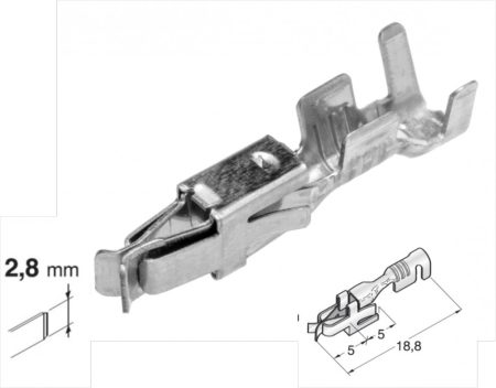 SPEC. KÁBELVÉG HÜVELY 2,8 (10 db)