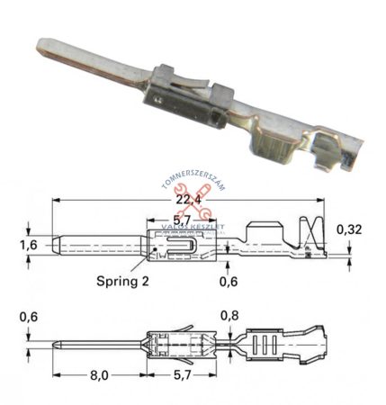 Spec. kábelvég dugó 1,6 mm (10 db/csom)