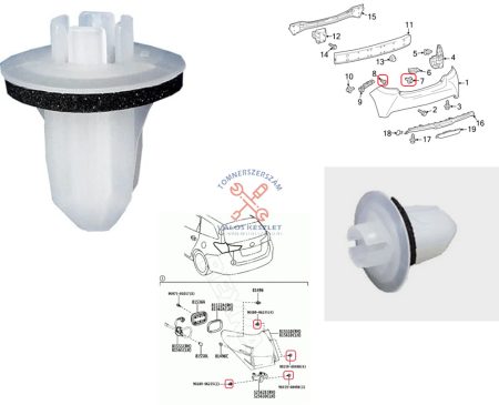 Patent első lökhárító rögzítő Toyota C-HR  ( 10 db )