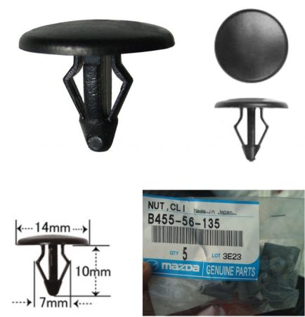 PATENT KÁRPIT RÖGZ. MAZDA 6X14MM (10 db)