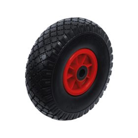 Tömör molnárkocsi kerék fekete PU 260mm