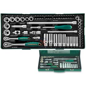Kézi dugókulcs készlet 57 részes 1/4"-3/8"