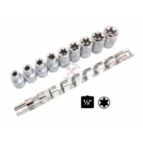 E-torx dugókulcs készlet 1/2″ E10-E24 9 részes
