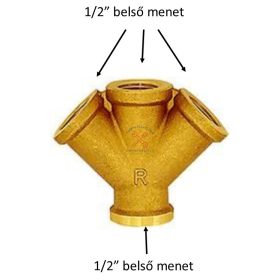Sűrített levegő elosztó 3 ágú 1/2 "