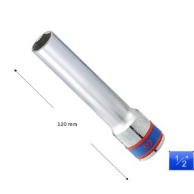 Kézi extra hosszú dugókulcs fej 1/2"  12 mm