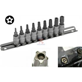 Ötszögű furatos torx bitfej készlet 9 részes