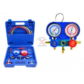   Klíma nyomásvizsgáló és csaptelep készlet R12, R22, R134A, R502 *