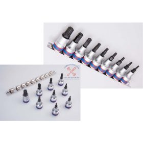 Torx bitfej készlet sinen 1/2" 9 részes