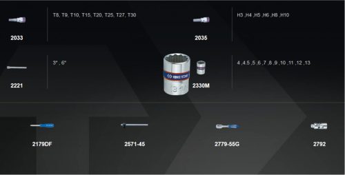 KÉZI DUGÓKULCS KLT. 1/4"  31 RÉSZES (2031MR) 