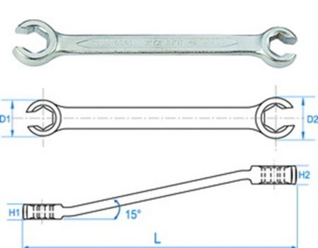 Fékcsőkulcs 10x11mm