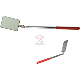 Teleszkópos nyelű vizsgáló tükör szögletes